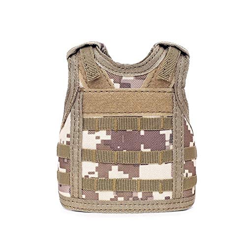 AiKoch La Botella De Cerveza Chaleco Táctico Militar Mini Botella De Cerveza Chaleco Enfriador De Bebidas Vino Sostenedor De La Cubierta De Caza Chalecos Coat (Color : Black)