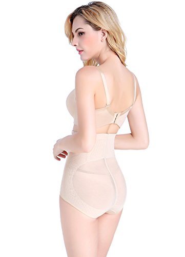 Aivtalk Bragas Braguitas Moldeadoras sin Costuras Calzones Control de Cintura y Abdomen Lencería para Mujer Postparto Recuperación Otoño Invierno - Carne - Talla L