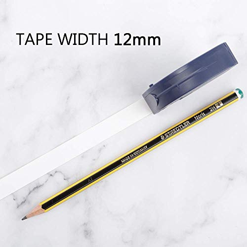 Aken - Cinta de Etiquetas compatible para usar en lugar de Dymo Letratag Cinta Etiquetas Plástico 12mm x 4m Negro sobre Blanco, Recambios S0721610 para Dymo Etiquetadoras LT-100h LT-100T LT-110T XR XM