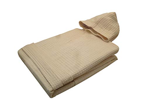 Albornoz para hombre, mujer, 100% de algodón, punto nido de abeja