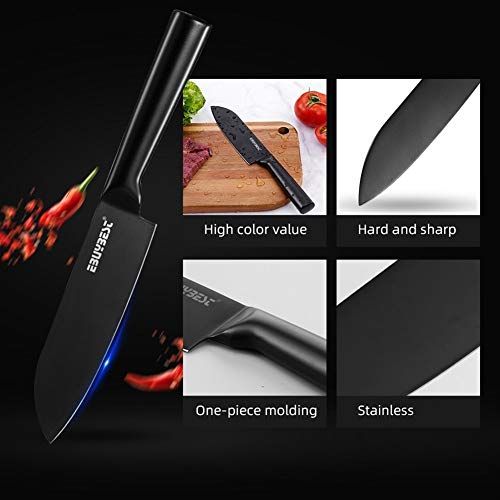 Alta calidad Cocina de acero inoxidable Cuchillos Santoku Cuchillos japoneses ultra pelado de utilidad Cuchillo Chef carne de pescado cuchillo sostenido utensilios de cocina (Color : 6.5 inch)