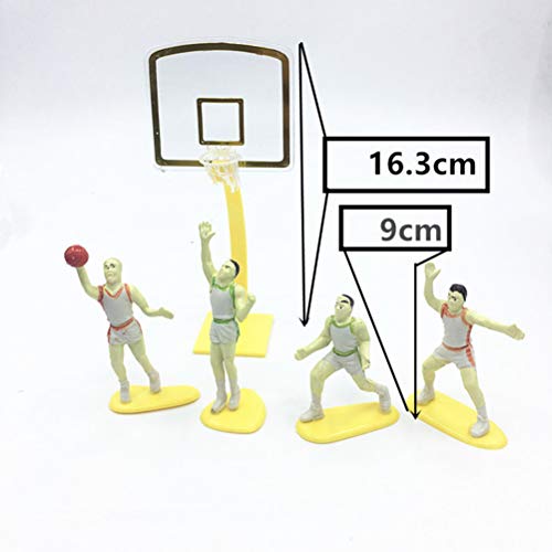 Amosfun Basketball Cake Topper Cupcake Topper Cake Decorations Baloncesto Decoraciones para Fiestas de cumpleaños Suministros (Color Aleatorio)
