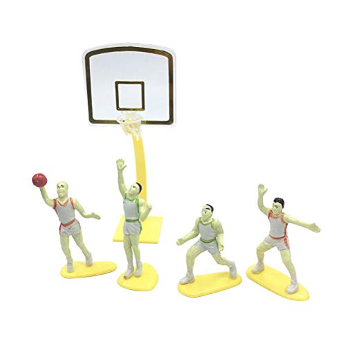 Amosfun Basketball Cake Topper Cupcake Topper Cake Decorations Baloncesto Decoraciones para Fiestas de cumpleaños Suministros (Color Aleatorio)