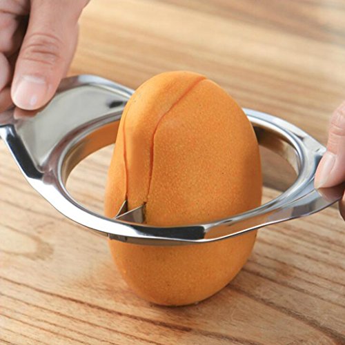 Amuzocity Deshuesadora De Mango Cortador De Manzana De Acero Inoxidable Cortador De Fruta Deshuesador De - Rebanador de Mango