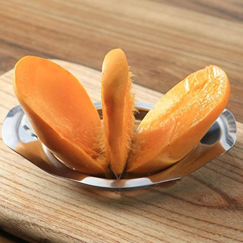 Amuzocity Deshuesadora De Mango Cortador De Manzana De Acero Inoxidable Cortador De Fruta Deshuesador De - Rebanador de Mango