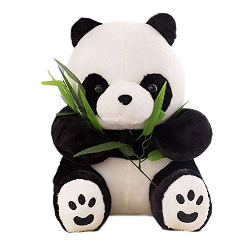 Anewu Panda Plush, Juguete de Peluche de Peluche con Hoja de bambú Lindo Panda de Peluche Lindo Juguete de Regalo de cumpleaños Regalo de Peluche para niños