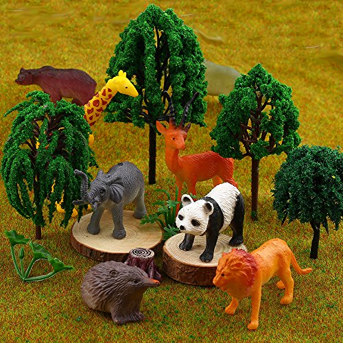 Animales De Juguete, Paquete De 64 Mini Animales de la Selva De Plástico, Juguetes Funcorn, Conjunto De Juguetes Realistas De La Jungla, Figuras De Animales Para Niño Niña Regalos Juguete Educativo
