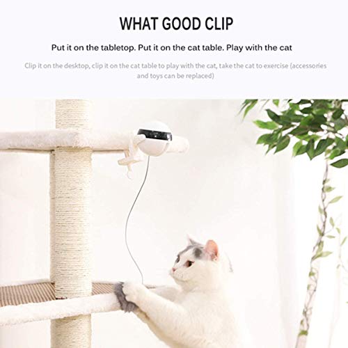 Aoweika Juguete interactivo para gatos, juguete para gato con pelota de elevación Yo-Yo, juguete de elevación automática para gatos, juguete giratorio eléctrico para gatos (batería no incluida)