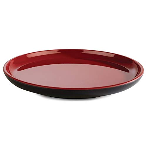 APS – Plato Asia Plus de melamina 16 cm de diámetro, altura: 2 cm, interior: Rojo, Brillante, Exterior: Negro, mate