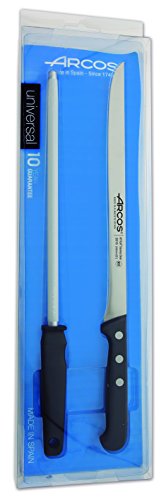Arcos Universal - Set de cuchillo jamonero y chaira (2pzs)