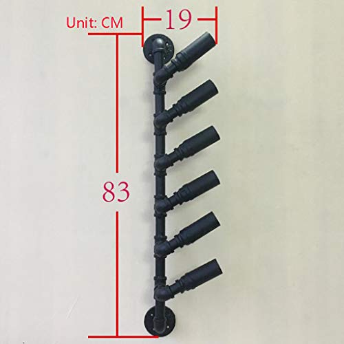 Armarios para vino Botelleros Soporte de pared para montaje en pared Soporte de almacenamiento para vino exhibición Club de tubos de agua para barra de relajación Suspensión de hotel hierro industrial