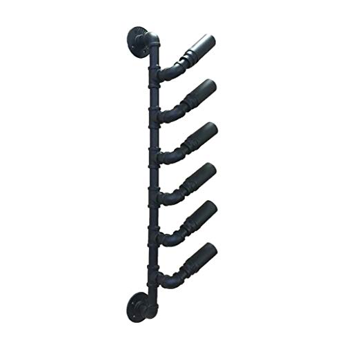 Armarios para vino Botelleros Soporte de pared para montaje en pared Soporte de almacenamiento para vino exhibición Club de tubos de agua para barra de relajación Suspensión de hotel hierro industrial