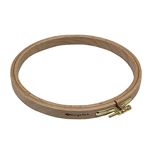 Aro de punto de cruz de madera Nurg, 190 mm x 16 mm #4