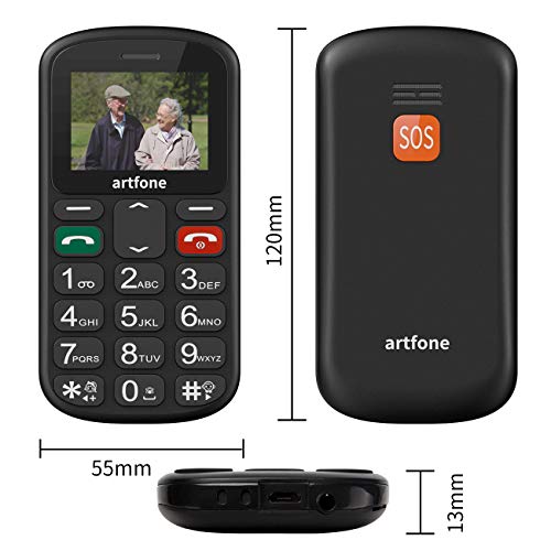 artfone Teléfonos Móviles para Mayores con Teclas Grandes Móviles para Ancianos con Botón SOS