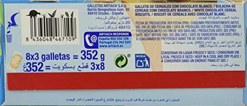 ARTIACH Dinosaurus galletas de cereales con chocolate blanco caja 352 gr