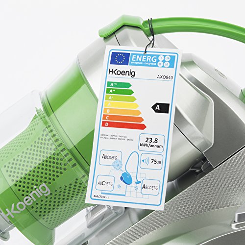 Aspiradora Sin Bolsas Potente, Clase Energética A, Capacidad 2L, Filtro HEPA, Tecnología Silenciosa 75 dB, Especial Mascotas. H.Koenig_AXO940
