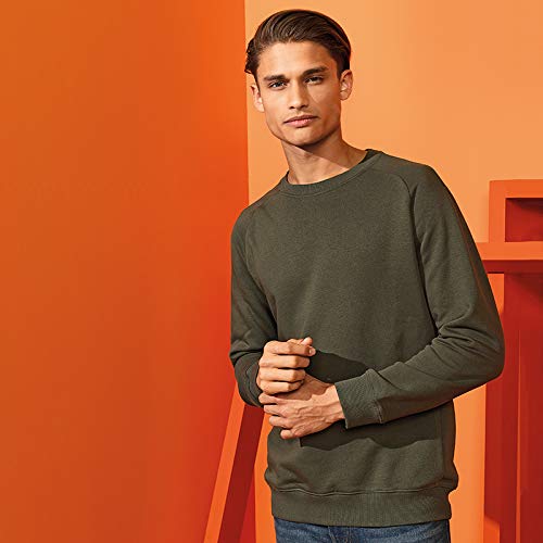 Asquith & Fox Hombres Camiseta ecológica con Cuello Redondo Camiseta casualwear - Carbón (S)