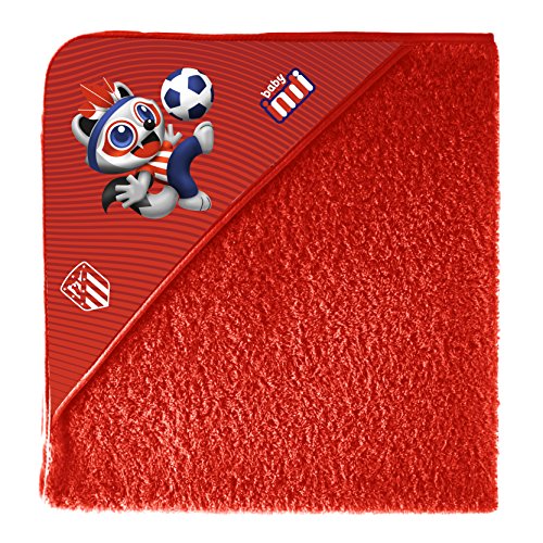 Atlético de Madrid. Capa de Baño para Bebé con Licencia Oficial del Club. (Roja)