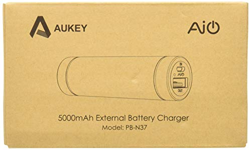 Aukey PB-N37 - Mini Cargador portátil de 5000 mAh, Color Dorado