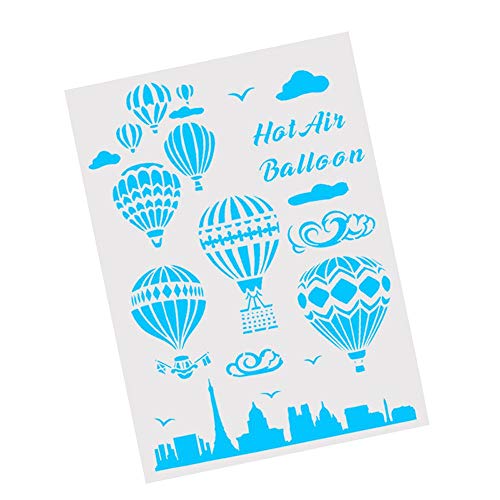 Axing Plantillas de Capas Calientes Paredes Venta de Cupones para Pintar Globos de Aire Caliente del álbum de grabación en Relieve Decorativo Plantilla de Scrapbooking