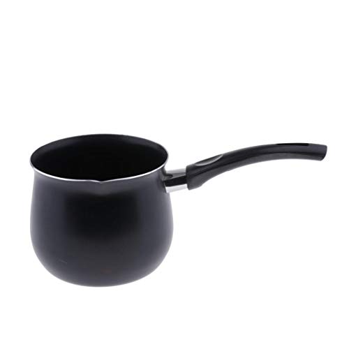 B Blesiya Cacerola De Aleación De Aluminio, Olla para Sopa Leche Dulces - Negro, XL