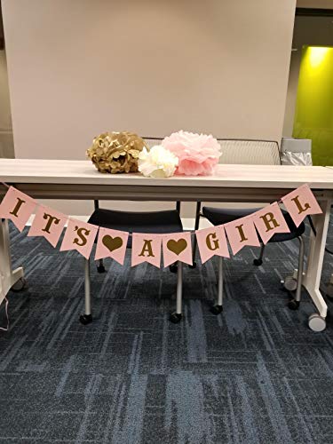 Baby Shower Decoraciones BABY SHOWER & IT'S CHICA Garland Bunting Banner Papel tisú Flor Pom Poms Linternas de papel Paper Honeycomb Bolas Rosa / Blanco / Dorado / Crema Decoración de fiesta Habitació