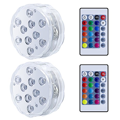 Bajo El Agua Luz, RGB Luces Sumergibles con Control Remoto para Decoración del Hotel, Piscina,Acuario, Estanque, Bodas,Fiesta
