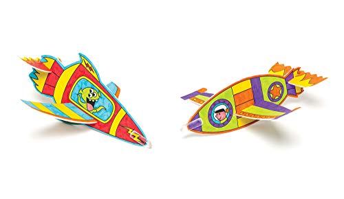 Baker Ross Planeadores Cohete Para Decorar (paquete de 8) Artes y manualidades para niños bolsas de fiesta, juegos y premios