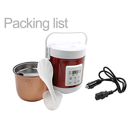 Balscw Mini Olla Arrocera De 12 V Y 24 V, Camiones De Coche De 1,6 L, Máquina De Cocción De Gachas De Sopa Eléctrica, Calentador De Alimentos, Fiambrera De Calentamiento Rápido