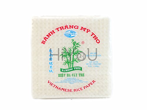 BAMBOO TREE - Hojas de arroz cuadradas (22 cm, 400 g, lote de 36 unidades)