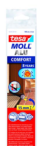 Barra bajo puertas de aluminio tesamoll Comfort con cepillo basculante (1mx40mm)