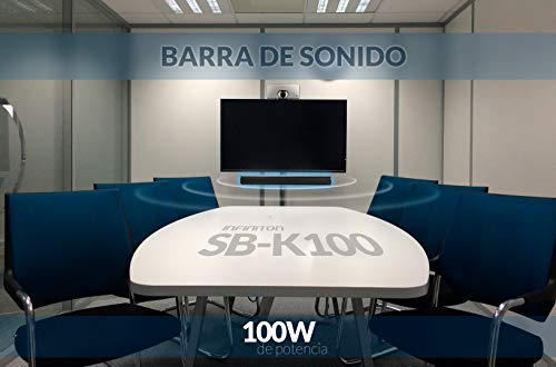 Barra DE Sonido INFINITON SB-K100 (Bluetooth, Conexion Optica, USB, Cine en casa, Altavoz para TV) (100W)