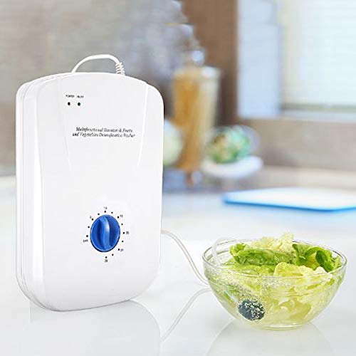 Basage Generador de Ozono Esterilizador de 220 V Purificador de Agua de Ozono de Aire PurificacióN Frutas Verduras Agua PreparacióN de Alimentos Ozonizador Ionizador (Enchufe de la EU)