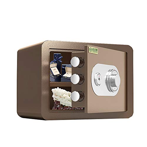 BBGS Cajas fuertes Contraseña Caja Fuerte Mecánica Fuerte, 25cm Armario con Llave Mini Invisible Código de Cabecera Cajas Fuertes Oficina Completamente de Acero Antirrobo Joyería Manual Familia Segura