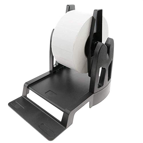 BeMatik - Soporte Rollo Bobina Universal de Etiquetas para Impresora térmica Color Negro