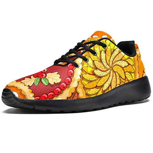 Bennigiry Tartas de Acción de Gracias Cosecha de Otoño Athletic Trainers Zapatillas Ligeras Calzado Deportivo para Mujer