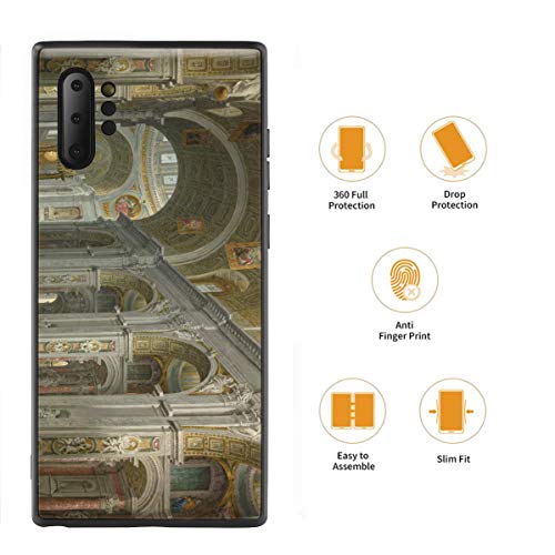 Berkin Arts Giovanni Paolo Panini para Samsung Galaxy Note 10 Pro/Caja del teléfono Celular de Arte/Impresión Giclee UV en la Cubierta del móvil(Interno of San Pietro Alla Ricerca del)