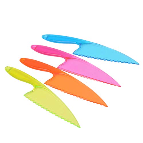 BESTonZON Cuchillo de Cocina de plástico Cuchillo de Lechuga Cuchillo de la Torta Pan Pie Cortador de Pasteles Servidor Herramienta de Hornear (Color Aleatorio)
