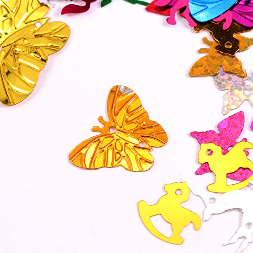 BESTOYARD Confeti para Manualidades de Lentejuelas con Formas múltiples para la decoración de Navidad para Bodas (Boda)