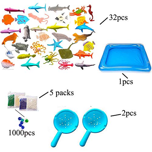 BESTZY 40pcs Animales de Juguete Mini Figuras Marinos Plástico Fauna Submarina Realista para Jugar en el Baño Fiesta Educativa Mar