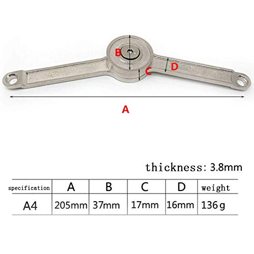 BESYZY 2 X Compás para puertas elevables Bisagras para muebles 75° 90° 110° bisagras de aleación de zinc tapa de cierre suave bisagra de amortiguador muebles