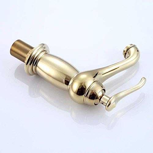 BFDMY Grifo Mezclador de Cobre, Lavabo Retro, Lavabo de baño de latón Europeo, Grifo de Cascada, Grifo Mezclador, Fregadero de Cocina de una Sola Palanca