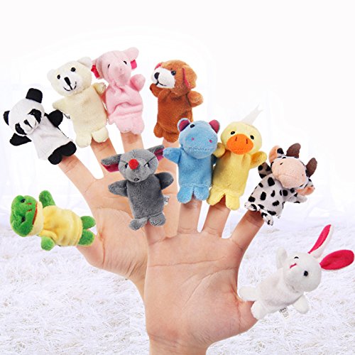 Binnan 16 Pcs Juguete Marionetas de Mano Animales Marionetas de Dedos para Niños Bebé