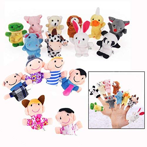 Binnan 16 Pcs Juguete Marionetas de Mano Animales Marionetas de Dedos para Niños Bebé