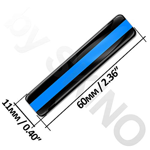 Biomar Labs® 2 pcs 3D Gel Pegatina Bandera Reino Unido UK Union Jack Británica Thin Blue Line USA América Police Support Silicona Adhesivo Auto Coche Moto Ciclomotore Bicicleta Ordenador Portátil F 35