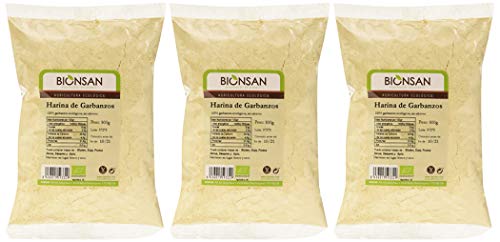 Bionsan Harina de Garbanzos Ecológica - 3 bolsas de 500 gr - Total: 1500 gr