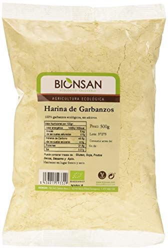 Bionsan Harina de Garbanzos Ecológica - 3 bolsas de 500 gr - Total: 1500 gr