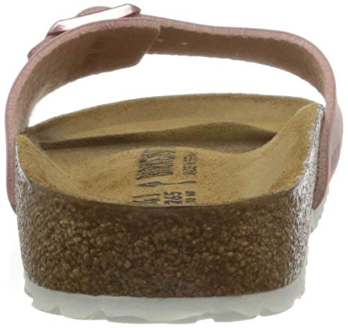 Birkenstock Mules Madrid Birko-Flor Icy Metallic Old Rose, Sandalia para Mujer, 37 EU