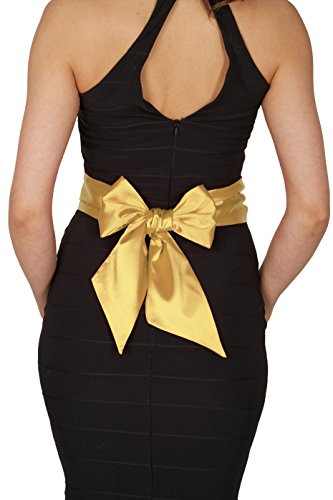 BlackButterfly Satén Cinta Comtirón Boda Dama De Honor (Oro, 5 x 250 CM)