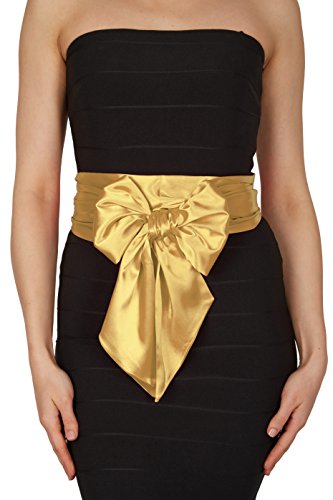 BlackButterfly Satén Cinta Comtirón Boda Dama De Honor (Oro, 5 x 250 CM)